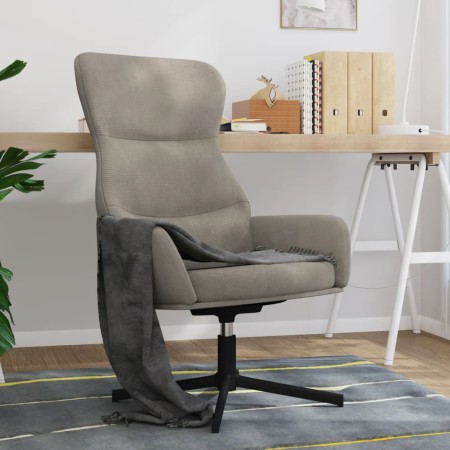 Silla de relajación de terciopelo gris claro de , Sillones - Ref: Foro24-341108, Precio: 120,32 €, Descuento: %