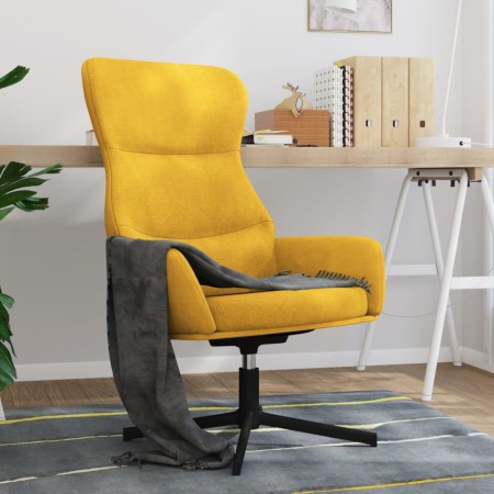 Silla de relajación de terciopelo amarillo mostaza de , Sillones - Ref: Foro24-341115, Precio: 121,58 €, Descuento: %