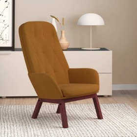 Brown velvet relaxation armchair by , Armchairs - Ref: Foro24-341226, Price: 120,43 €, Discount: %