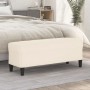 Cream velvet bench 100x35x41 cm by , Banks - Ref: Foro24-349429, Price: 65,86 €, Discount: %