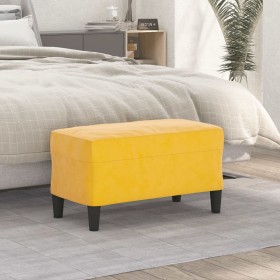 Banco de terciopelo amarillo 70x35x41 cm de , Bancos - Ref: Foro24-349403, Precio: 56,65 €, Descuento: %