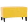 Banco de terciopelo amarillo 70x35x41 cm de , Bancos - Ref: Foro24-349403, Precio: 56,65 €, Descuento: %