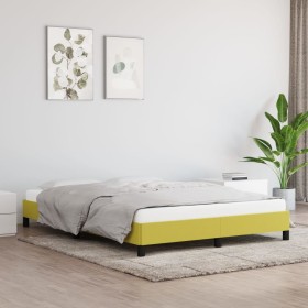 Estructura de cama de tela verde 140x190 cm de , Camas y somieres - Ref: Foro24-346719, Precio: 93,99 €, Descuento: %