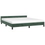 Dark green velvet bed frame with headboard 180x200 cm by , Beds and slatted bases - Ref: Foro24-347588, Price: 155,58 €, Disc...