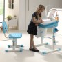 Vipack Comfortline 301 adjustable children's desk and blue white chair by , Office furniture - Ref: Foro24-442703, Price: 227...