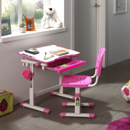 Vipack Escritorio niños regulable Comfortline 201 y silla rosa blanco de , Muebles de oficina - Ref: Foro24-442701, Precio: 2...