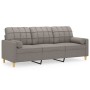 3-seater sofa with taupe gray fabric cushions 180 cm by , Sofas - Ref: Foro24-3200797, Price: 333,73 €, Discount: %