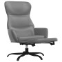 Relaxation armchair with footrest in gray synthetic leather by , Armchairs - Ref: Foro24-3097454, Price: 111,05 €, Discount: %