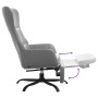 Sillón de relax con reposapiés de cuero sintético gris de , Sillones - Ref: Foro24-3097454, Precio: 111,05 €, Descuento: %