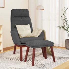 Sillón de relax con taburete tela gris oscuro de , Sillones - Ref: Foro24-3097564, Precio: 174,09 €, Descuento: %