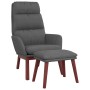 Sillón de relax con taburete tela gris oscuro de , Sillones - Ref: Foro24-3097564, Precio: 173,99 €, Descuento: %