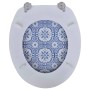 WC toilet seat with MDF lid porcelain design by vidaXL, Toilet and bidet seats - Ref: Foro24-141483, Price: 40,24 €, Discount: %