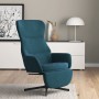 Relaxation armchair with blue velvet footrest by , Armchairs - Ref: Foro24-3097505, Price: 129,14 €, Discount: %