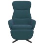 Relaxation armchair with blue velvet footrest by , Armchairs - Ref: Foro24-3097505, Price: 129,14 €, Discount: %