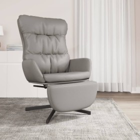 Sillón de relax y reposapiés cuero artificial gris antracita de , Sillones - Ref: Foro24-3097615, Precio: 121,99 €, Descuento: %