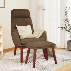 Relaxation armchair with brown fabric footrest by , Armchairs - Ref: Foro24-3097566, Price: 173,99 €, Discount: %