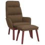 Sillón de relax con reposapiés tela marrón de , Sillones - Ref: Foro24-3097566, Precio: 173,11 €, Descuento: %