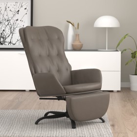 Sillón de relax y reposapiés cuero artificial gris antracita de , Sillones - Ref: Foro24-3097688, Precio: 114,99 €, Descuento: %