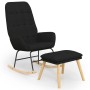 Sillón mecedora con taburete tela negro de , Mecedoras - Ref: Foro24-3097710, Precio: 136,61 €, Descuento: %