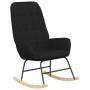 Sillón mecedora con taburete tela negro de , Mecedoras - Ref: Foro24-3097710, Precio: 136,61 €, Descuento: %