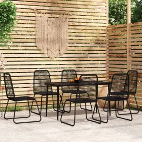 7-piece black garden dining set by , Garden sets - Ref: Foro24-3099098, Price: 456,99 €, Discount: %