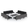 Muebles de jardín 13 pzas y cojines ratán sintético gris oscuro de , Conjuntos de jardín - Ref: Foro24-3099807, Precio: 1,00 ...