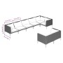 Gartensofa-Set 8-teilig mit dunkelgrauen synthetischen Rattankissen von , Gartensets - Ref: Foro24-3099866, Preis: 648,55 €, ...