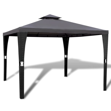 Cenador con tejado 3x3 m gris oscuro de vidaXL, Carpas y cenadores - Ref: Foro24-41451, Precio: 222,87 €, Descuento: %