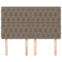 Headboards 4 units taupe gray fabric 72x7x78/88 cm by , Headboards and footboards - Ref: Foro24-3116670, Price: 142,99 €, Dis...