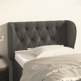 Dark gray velvet headboard 83x23x78/88 cm by , Headboards and footboards - Ref: Foro24-3117511, Price: 58,29 €, Discount: %