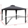 Gazebo with roof 3x3 m dark gray by vidaXL, Tents and gazebos - Ref: Foro24-41451, Price: 222,87 €, Discount: %