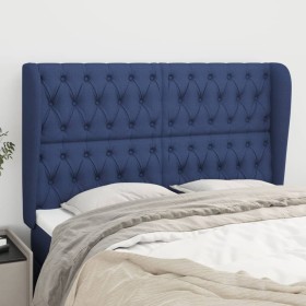 Headboard with blue fabric ears 147x23x118/128 cm by , Headboards and footboards - Ref: Foro24-3118296, Price: 155,32 €, Disc...