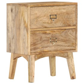 Mesita de noche de madera maciza de mango 40x35x55 cm de vidaXL, Mesitas de noche - Ref: Foro24-286464, Precio: 127,27 €, Des...