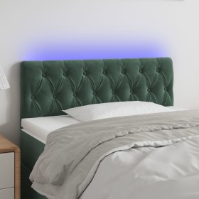 Dark green velvet LED headboard 90x7x78/88 cm by , Headboards and footboards - Ref: Foro24-3121987, Price: 58,16 €, Discount: %