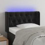 Cabecero con LED de terciopelo negro 83x16x78/88 cm de , Cabeceros y pies de cama - Ref: Foro24-3123604, Precio: 65,52 €, Des...