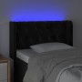 Cabecero con LED de terciopelo negro 83x16x78/88 cm de , Cabeceros y pies de cama - Ref: Foro24-3123604, Precio: 65,52 €, Des...