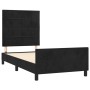 Estructura de cama con cabecero de terciopelo negro 100x200 cm de , Camas y somieres - Ref: Foro24-3125741, Precio: 144,49 €,...