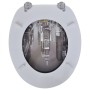 MDF wooden toilet seat, with New York model by vidaXL, Toilet and bidet seats - Ref: Foro24-141481, Price: 37,01 €, Discount: %