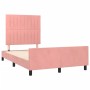 Estructura de cama con cabecero de terciopelo rosa 120x200 cm de , Camas y somieres - Ref: Foro24-3125872, Precio: 183,34 €, ...