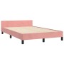 Estructura de cama con cabecero de terciopelo rosa 120x200 cm de , Camas y somieres - Ref: Foro24-3125872, Precio: 183,34 €, ...