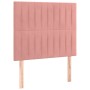 Pink velvet bed frame with headboard 120x200 cm by , Beds and slatted bases - Ref: Foro24-3125872, Price: 182,06 €, Discount: %