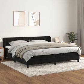 Box spring bed with black velvet mattress 200x200 cm by , Beds and slatted bases - Ref: Foro24-3127513, Price: 592,21 €, Disc...