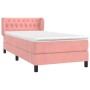 Cama box spring con colchón terciopelo rosa 100x200 cm de , Camas y somieres - Ref: Foro24-3127660, Precio: 336,88 €, Descuen...