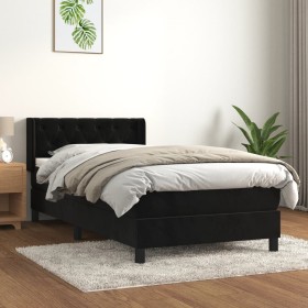 Cama box spring con colchón terciopelo negro 80x200 cm de , Camas y somieres - Ref: Foro24-3131107, Precio: 277,05 €, Descuen...