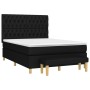 Cama box spring con colchón tela negro 140x200 cm de , Camas y somieres - Ref: Foro24-3137399, Precio: 585,08 €, Descuento: %