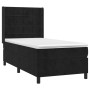 Box spring bed with mattress and LED black velvet 100x200 cm by , Beds and slatted bases - Ref: Foro24-3139549, Price: 386,53...