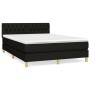 Cama box spring con colchón tela negro 140x200 cm de , Camas y somieres - Ref: Foro24-3140859, Precio: 463,72 €, Descuento: %