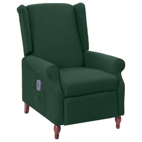 Sillón de masaje reclinable de tela verde oscuro de , Sillones de masaje eléctricos - Ref: Foro24-342233, Precio: 182,99 €, D...