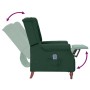 Dark Green Fabric Reclining Massage Chair by , Electric massage chairs - Ref: Foro24-342233, Price: 182,20 €, Discount: %