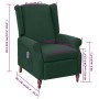 Dark Green Fabric Reclining Massage Chair by , Electric massage chairs - Ref: Foro24-342233, Price: 182,20 €, Discount: %